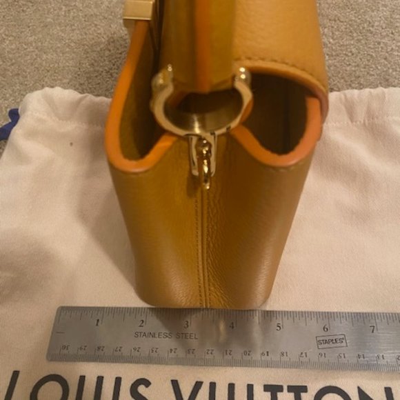 *AUTHENTIC* Louis Vuitton Mini Taurillon Capucines - Orange with Mother of Pearl - Picture 10 of 10